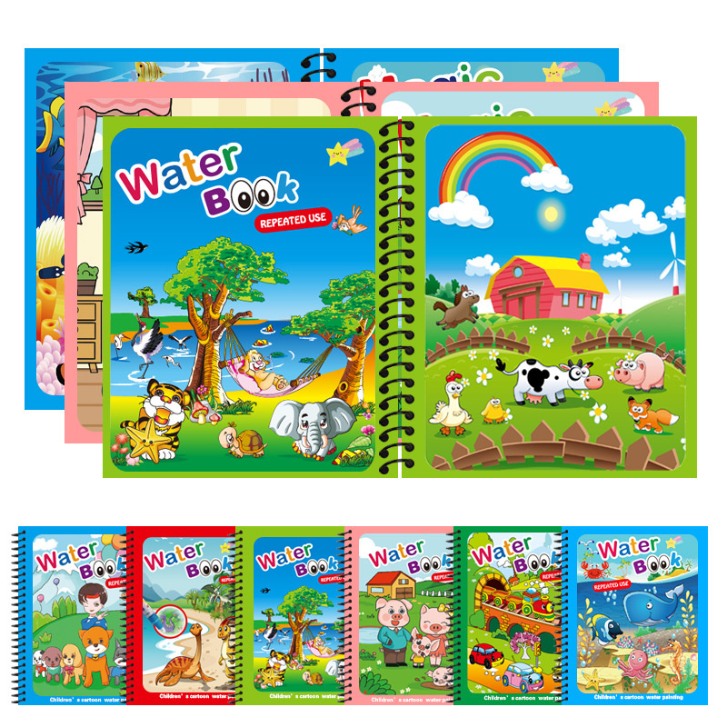 Montessori Toys Reusable Color - Reusable Water Magic Coloring Book recension och pris