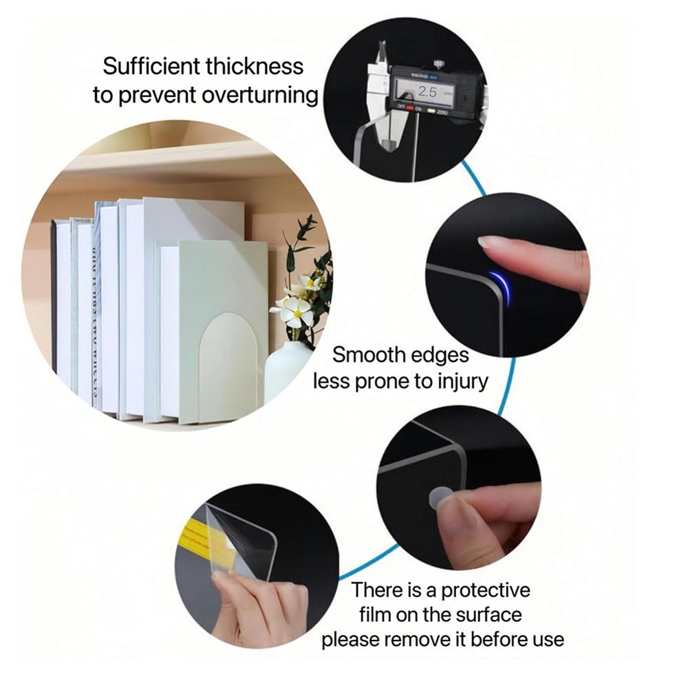 Acrylic Book Ends for Book She - Clear Acrylic Book Stand Holder recension och pris