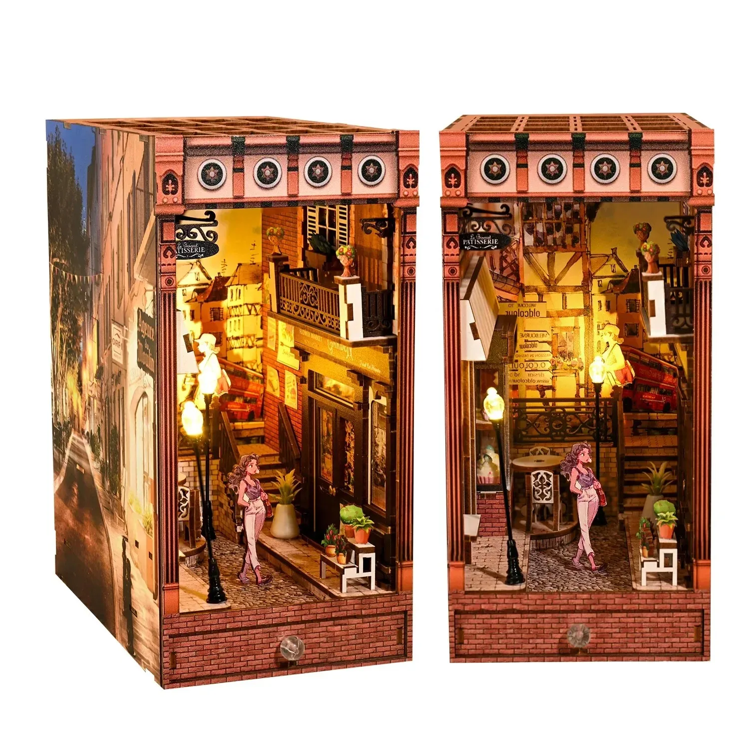 NEW Retro DIY Wooden Book Nook - Diy Wooden Book Nook Kit Shelf Insert recension och pris