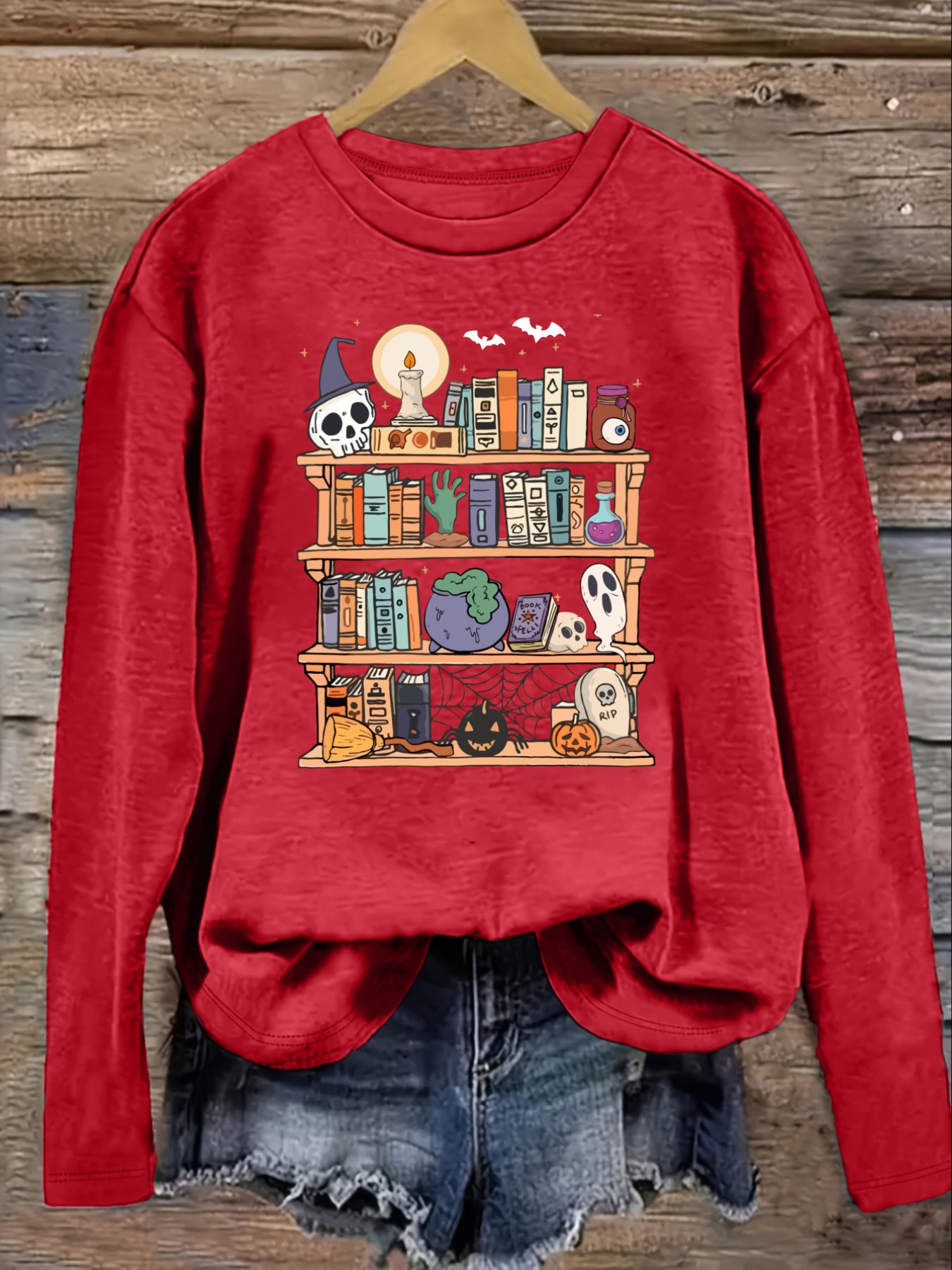 Women's Casual Long Sleeve Cre - Books recension och pris