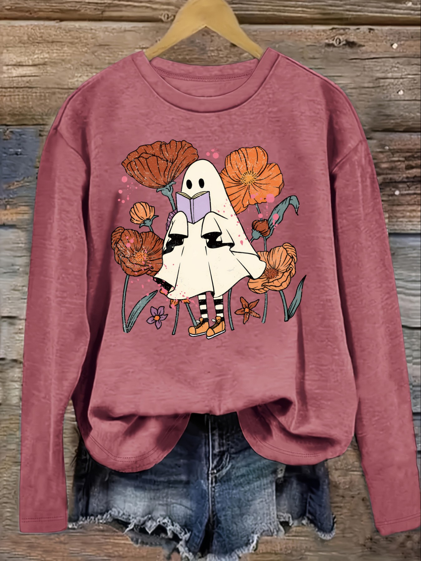 Women's Casual Long Sleeve Cre - Books recension och pris